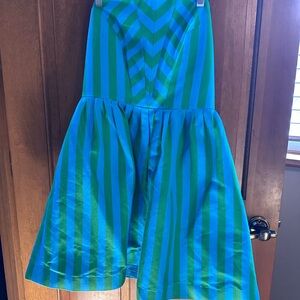 Striped Green and Blue Kids Skirt